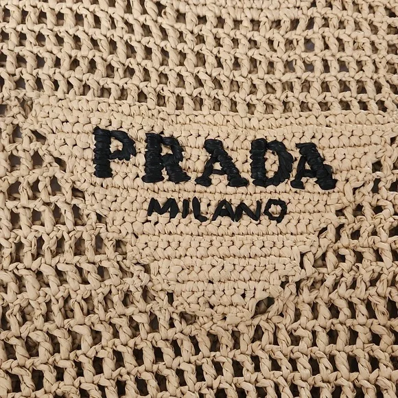 Raffia Crochet Beach Bag - Picture 2 of 4